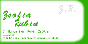 zsofia rubin business card